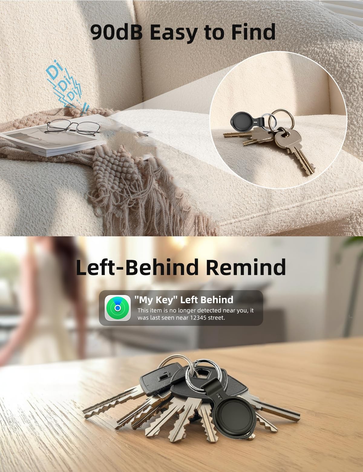 [Apple MFi Certified] Air Tracker Tags-4 Pack, Bluetooth Tracker Smart Tag, W...