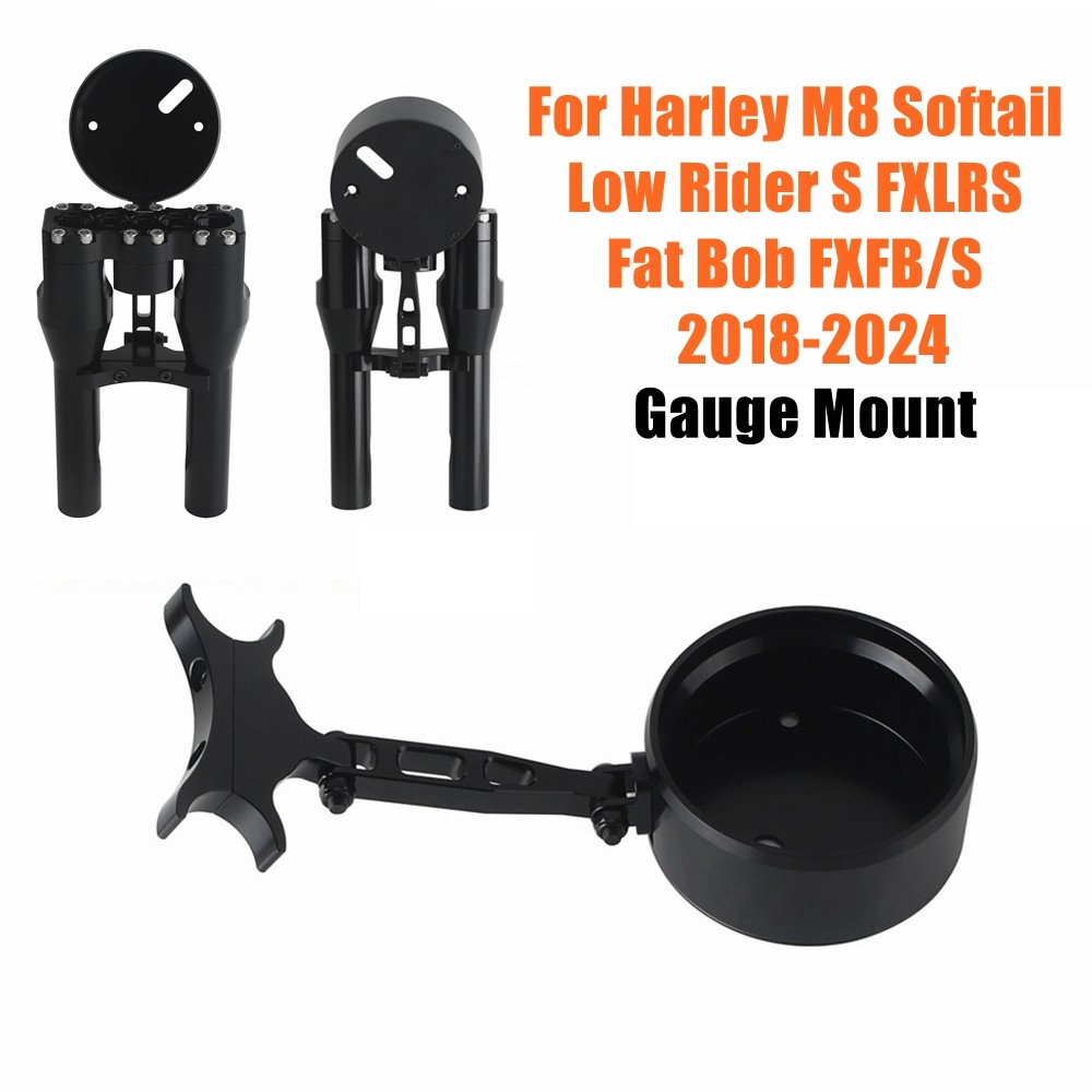 1-1/4" Motorcycle Digital Gauge Mount Housing For Harley Softail FXLRS FXFBS 18+
