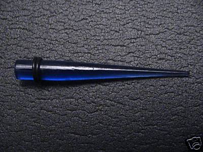 Body Piercing Taper 4g Acrylic 4 gauge BLUE expander