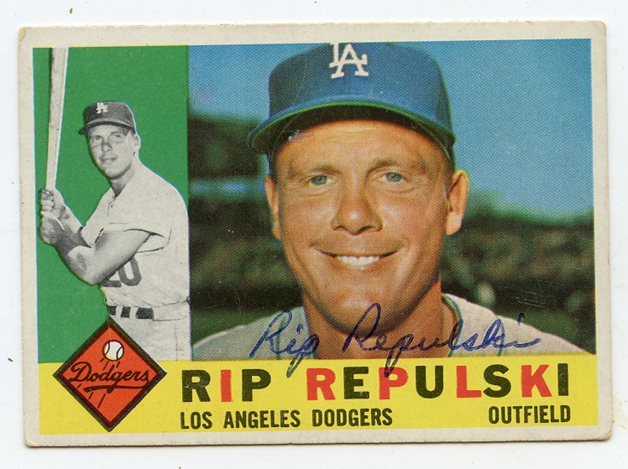 RIP REPULSKI  Signed 1960 Topps #265  Dodgers Guaranteed Authentic  KOA