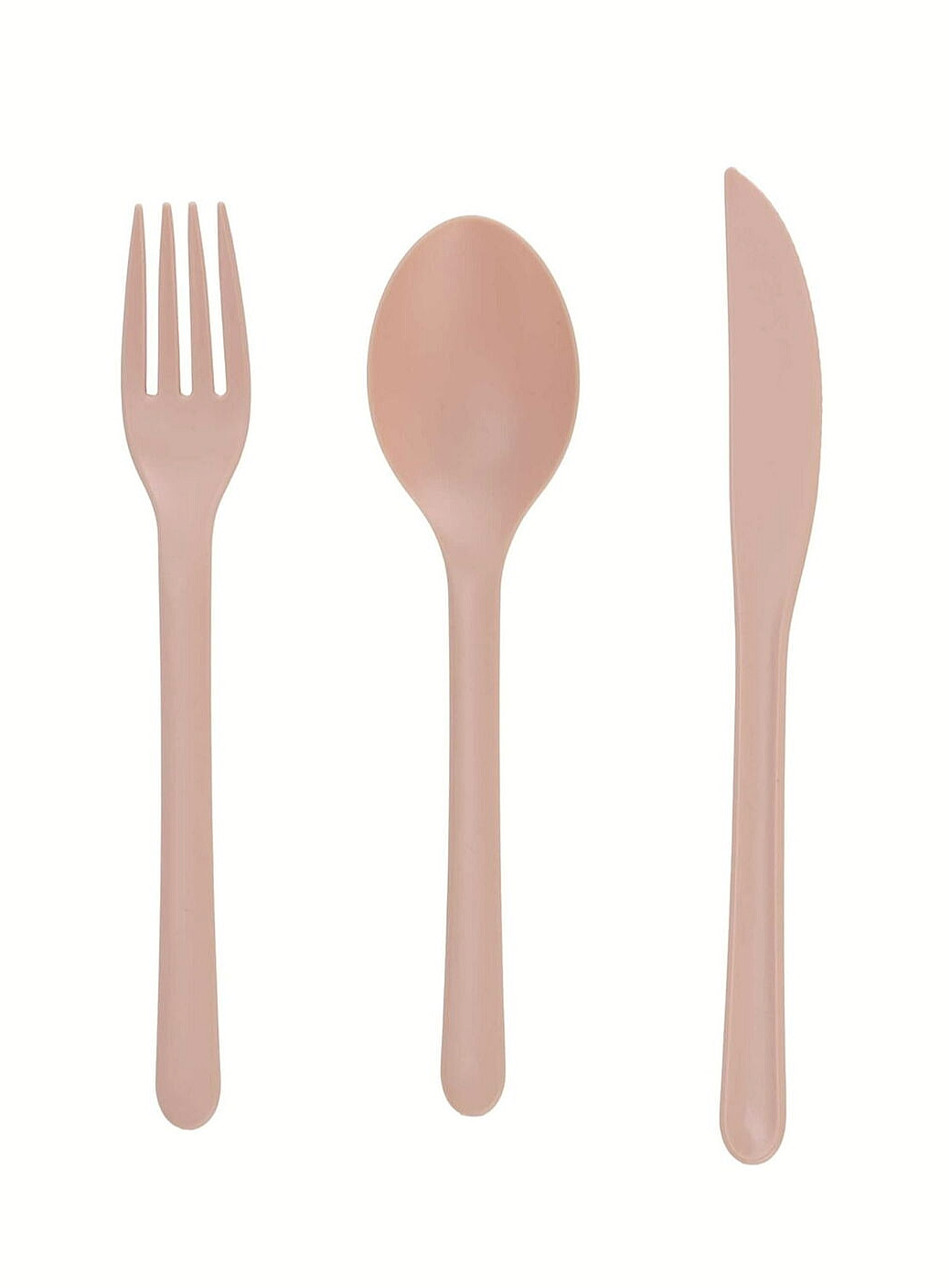 MAINSTAYS Eco-Friendly Recycled Plastic 3-Piece Flatware Set, PINK