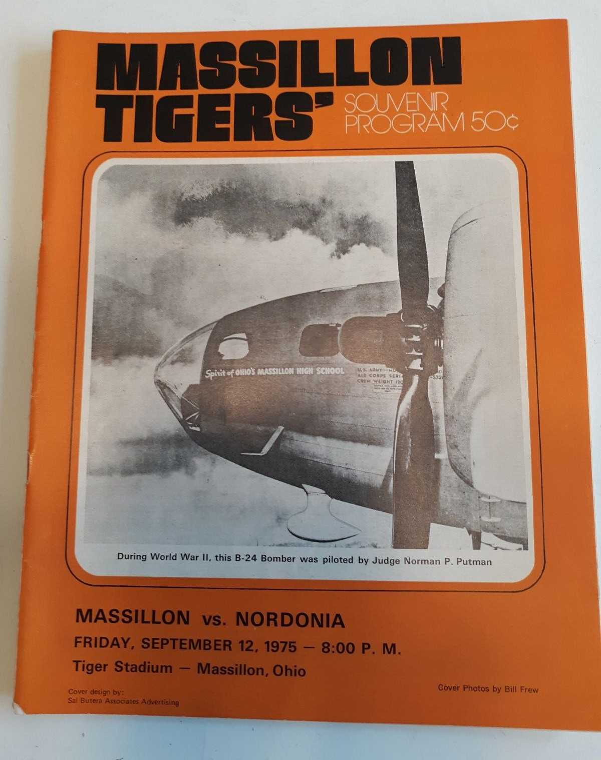 Massillon Ohio vs Nordonia football program Sept 12 1975