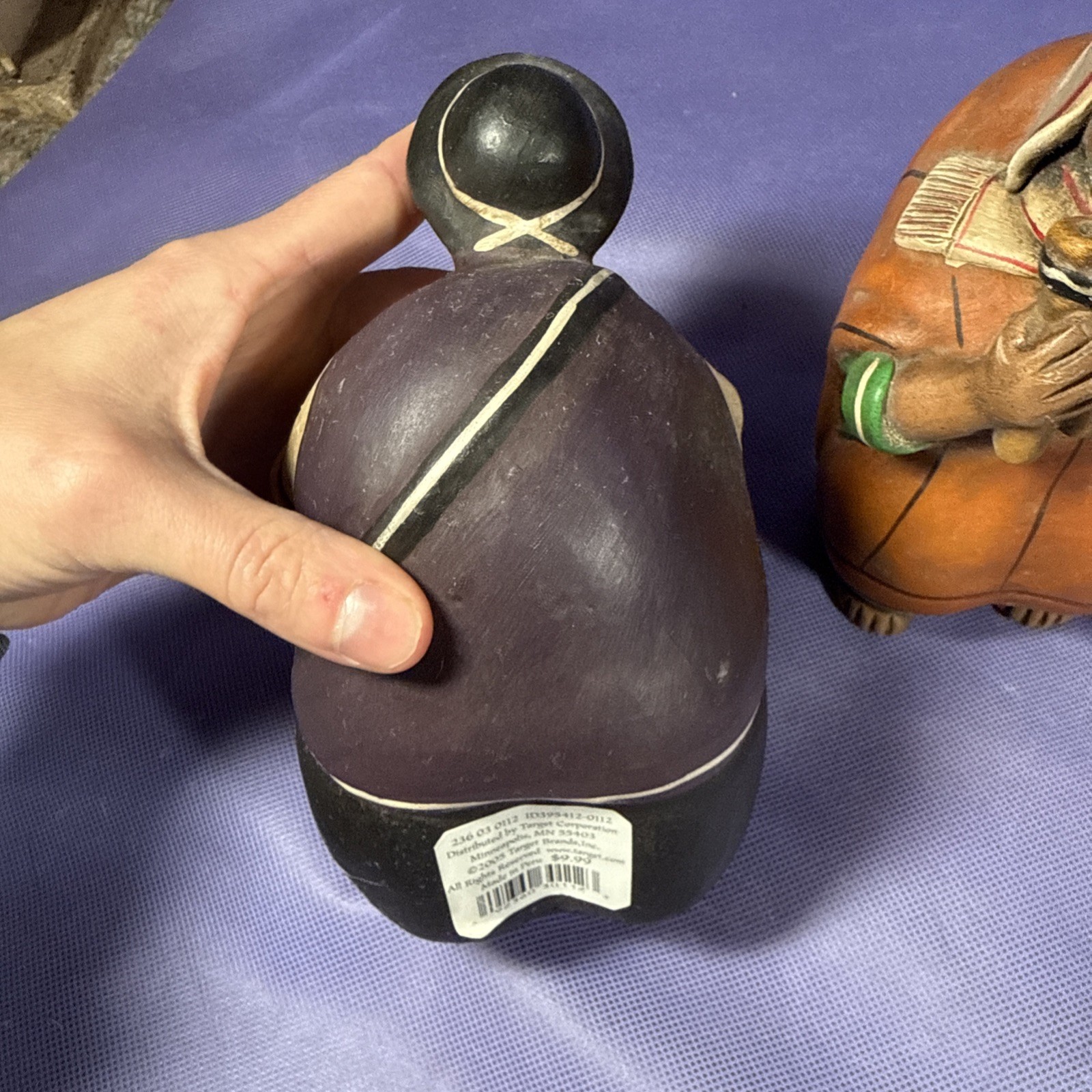 4 Peruvian Chulucanas Folk Art Pottery Set Of Musicians Mauve 2005 Y2