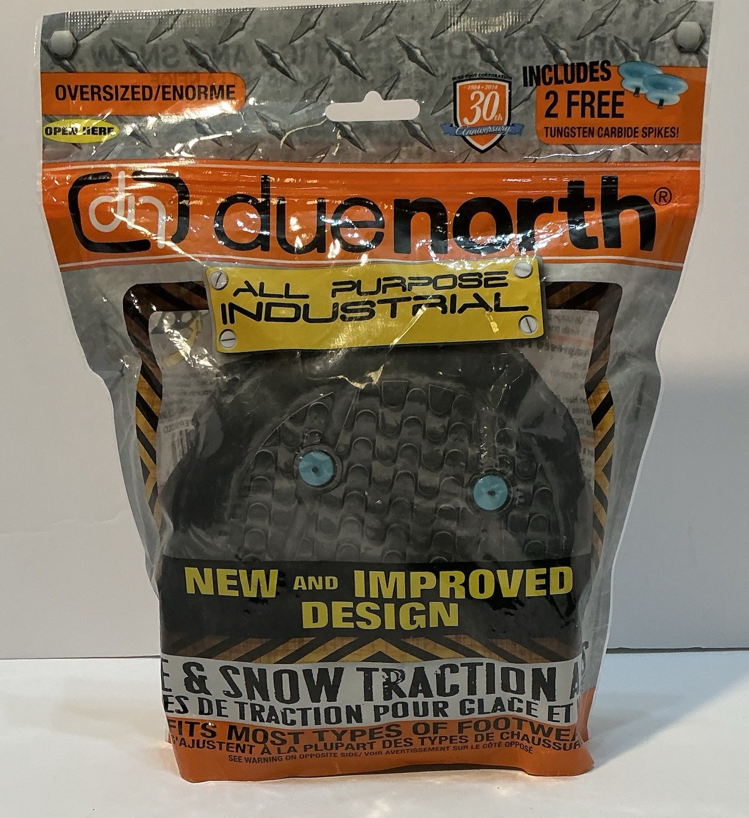 Due North All Purpose Industrial Oversized Ice Snow Traction Aids w/ Spikes
