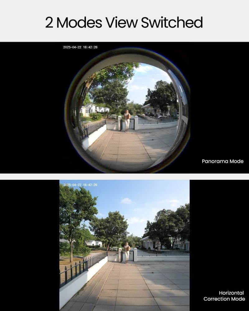 Doorbell Camera Wireless No Subscription, 180° Head to Toe View, 2-Way Talk