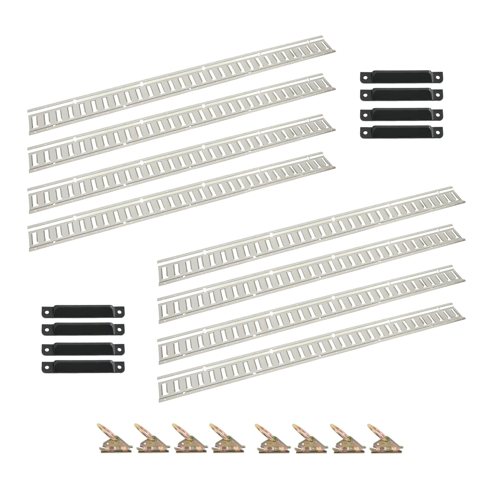 New 24PCS 5ft E Track Kit For Enclosed Cargo Trailers Secure Tie-Down Rails