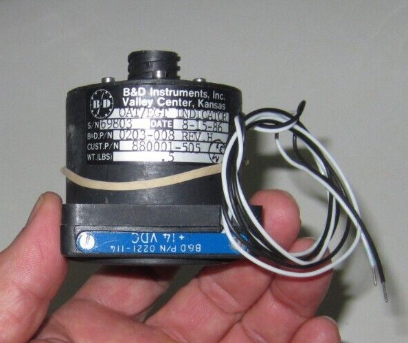AIRCRAFT GAUGE OAT EGT INDICATOR B AN D P/N 0203-008 ALT P/N 880001-505 O221-114