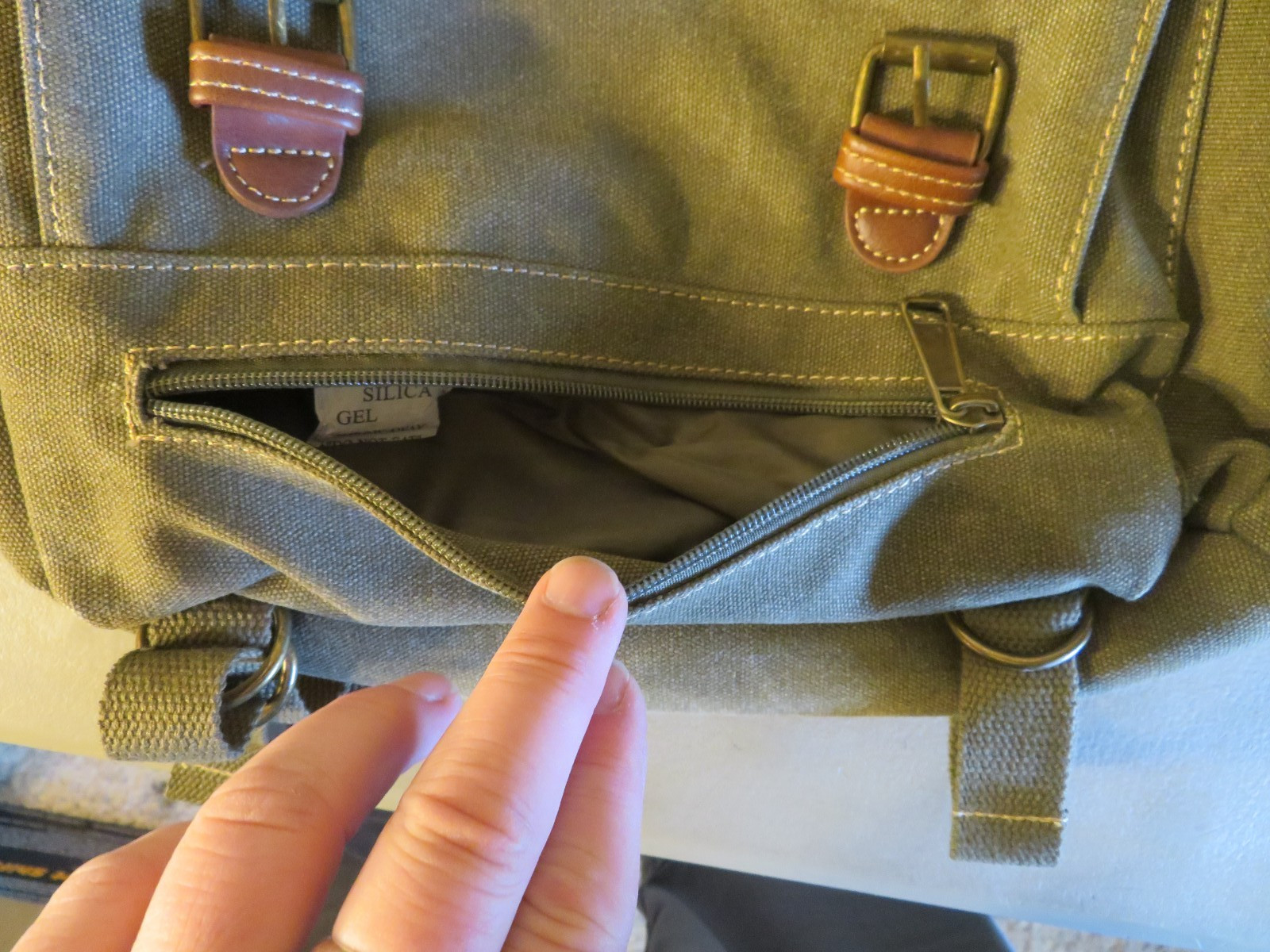 NWT Rainforest Cafe WWII Backpack #B704 Bag Olive Hiking Rucksack