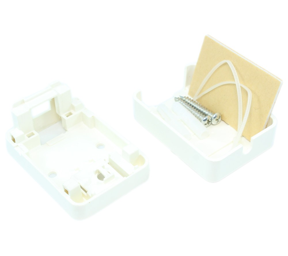 Wallplate: Surface Mount Type Keystone 1 Hole - White