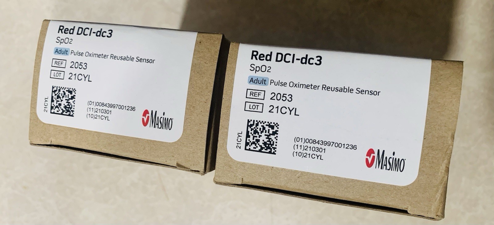 Masimo 2053 OEM Red DCI-DC3 SpO2 Sensor Direct Connect Finger Sensor