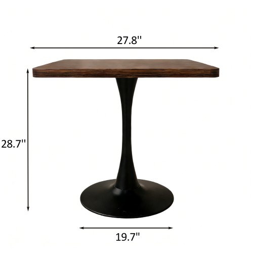 Mid Century Modern Square Dining Table Wooden Kitchen Table for Small Space Retr
