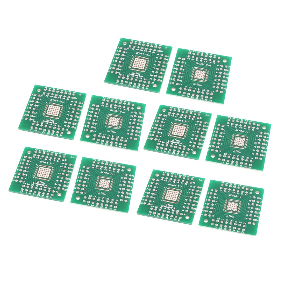 10Pcs Surface Mounted QFN56 QFN64 0.5mm to DIP56 DIP64 2.54mm IC PCB Converter