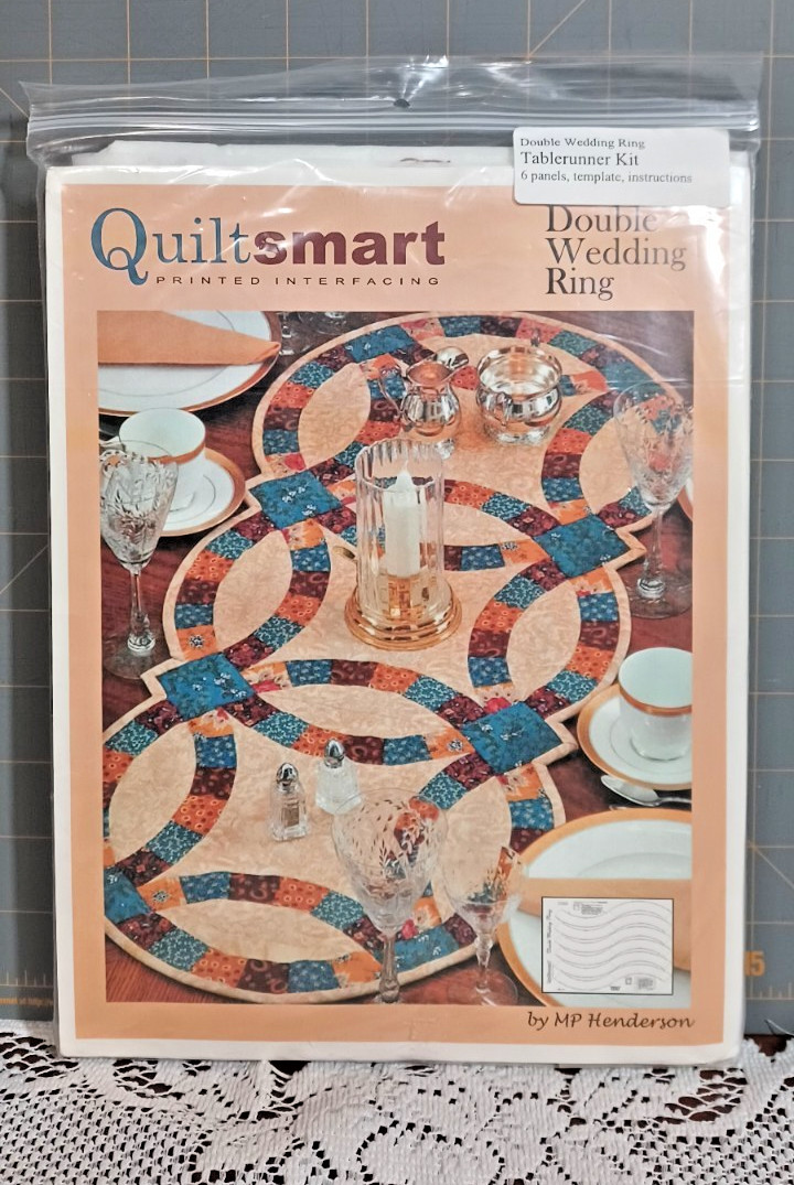 Double Wedding Ring Quilt Pattern Kit with Printed Interfacing by Mary Henderson