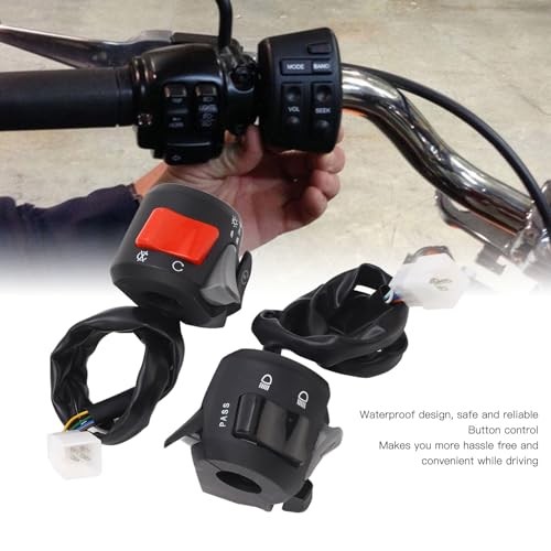Motorcycle Handlebar Switch 7/8in Turn Horn High Low Beam Start Stop Switch