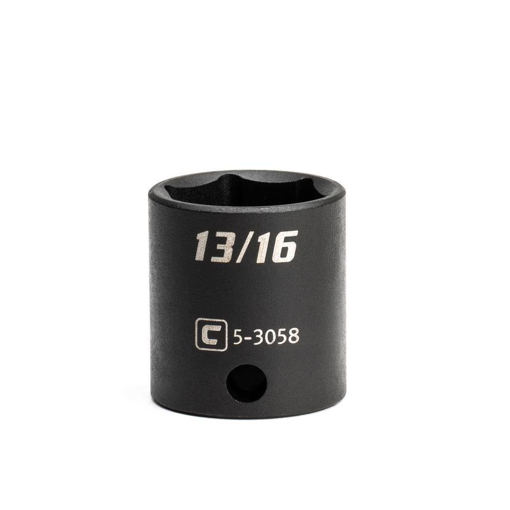 3/8 In. Drive 13/16 In. 6-Point SAE Shallow Impact Socket