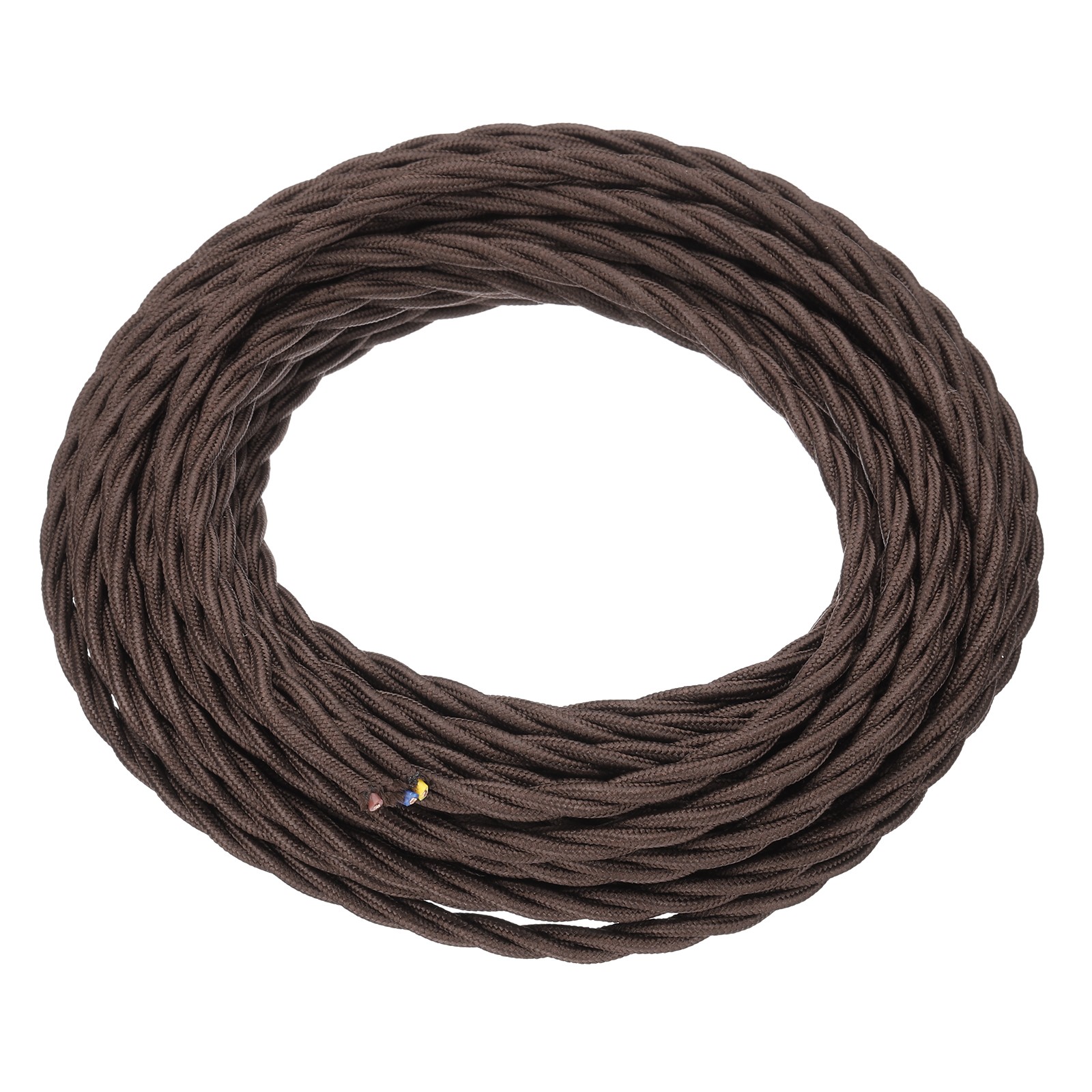 32.8Ft 18/3 Twisted Cloth Covered Wire Dark Brown
