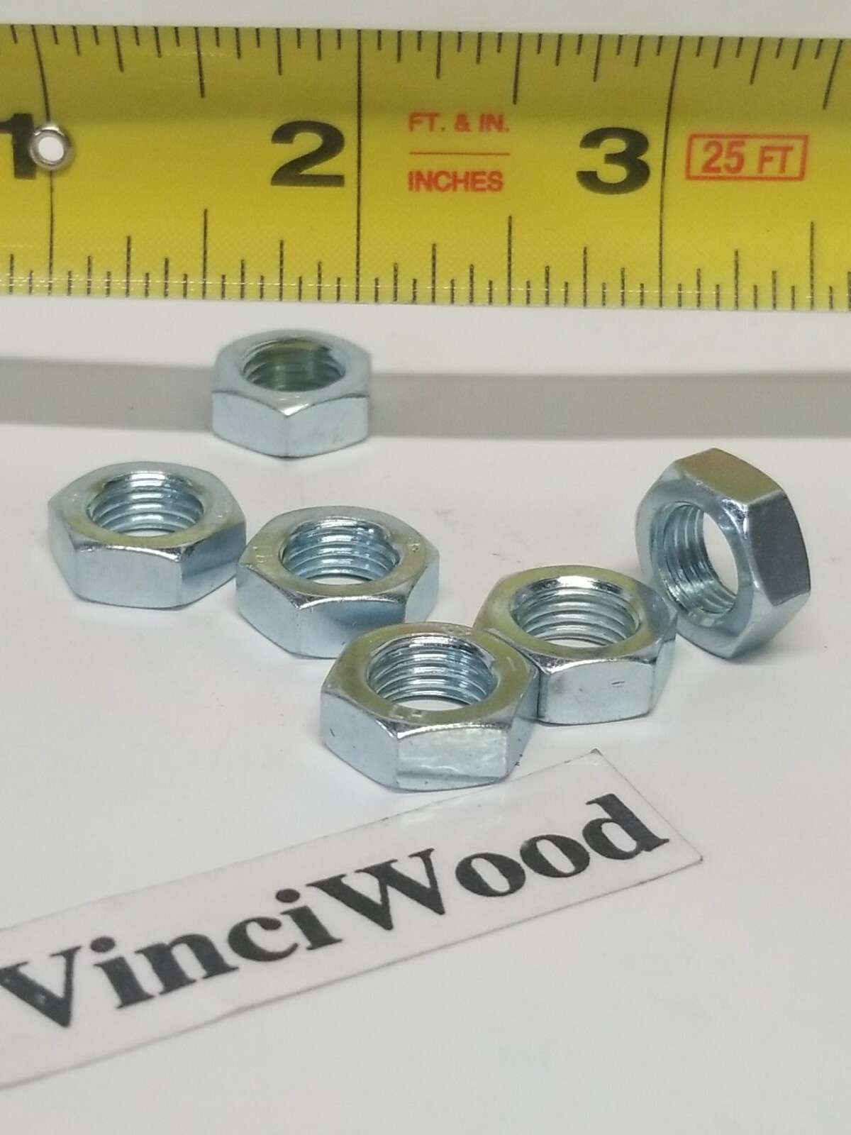 3/8-24 Fine Thread (6)Hex Jam Nut (Left Hand Thread)Gr 5 Zinc. Quality hardware.