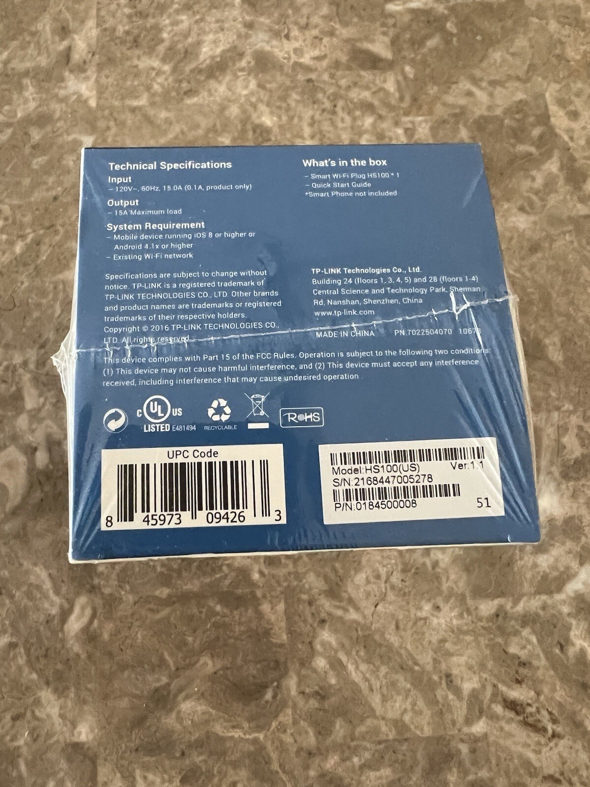 TP-Link HS100 Smart WiFi Plug Google Assistant & Amazon Alexa NEW