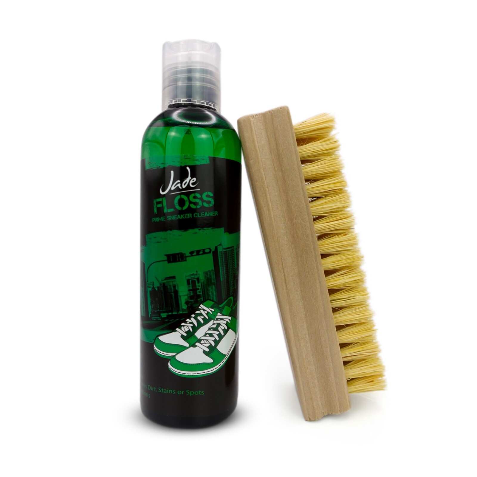Jade Floss Sneaker Cleaner Conditioner Bottle 4oz Kit + Brush *ECO-Friendly