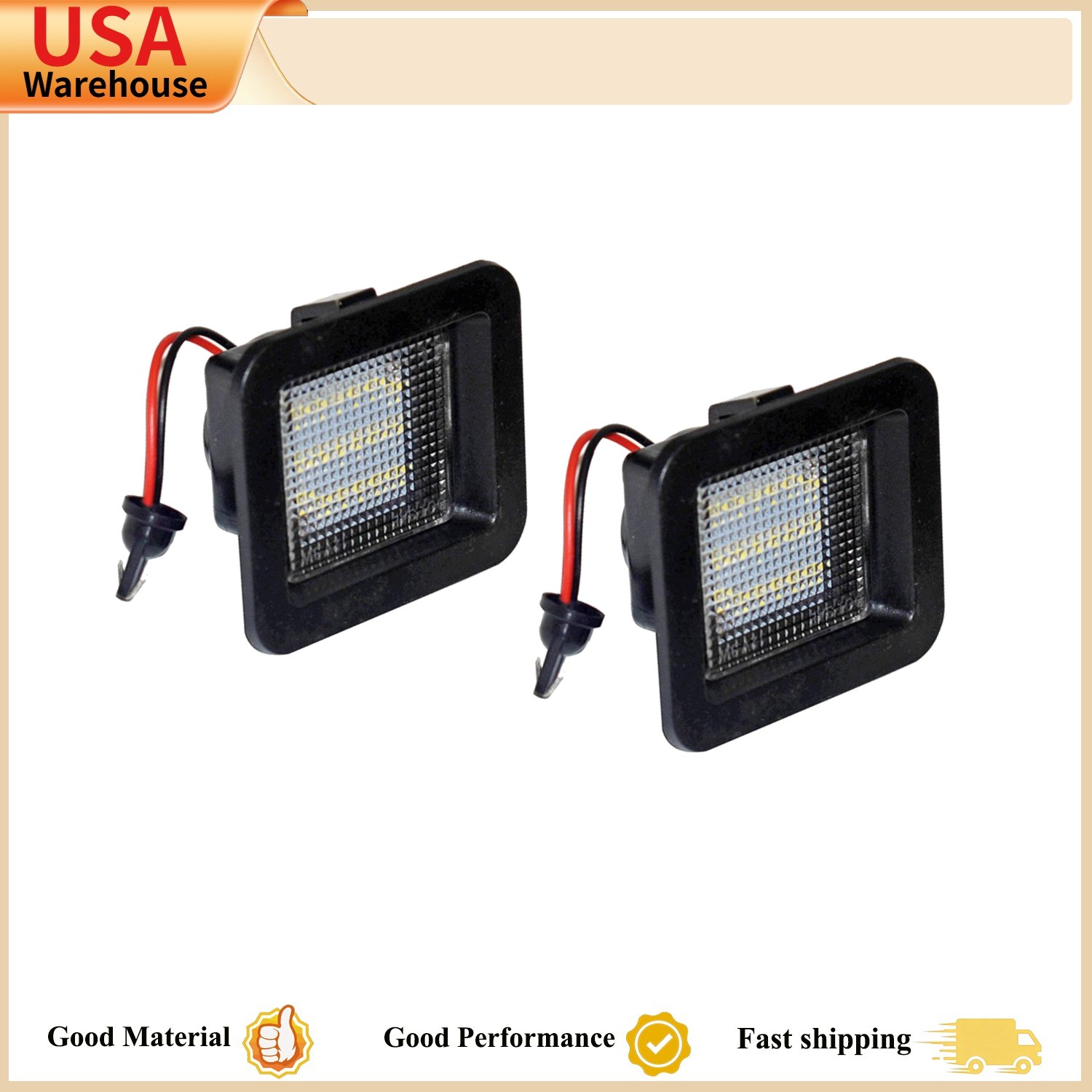 6000K White LED License Plate Light Replacement Lamps For Ford F-150 2015-2022