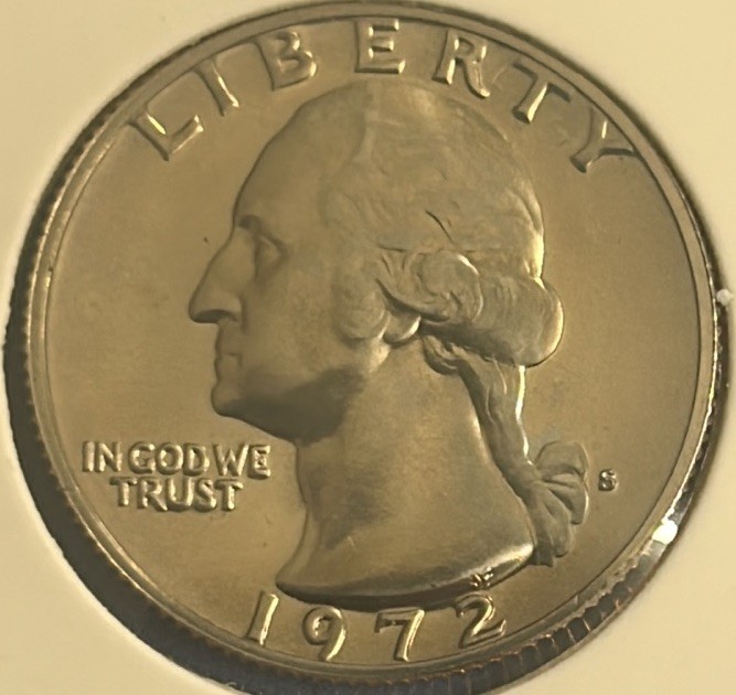 *1972 S Washington Quarter Proof (MS) **Free Shipping**