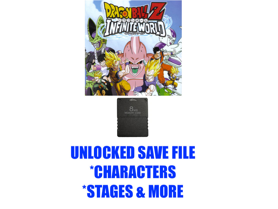 DRAGON BALL Z | PS2 MEMORY CARD SAVES DBZ Infinite World Super Cheats!