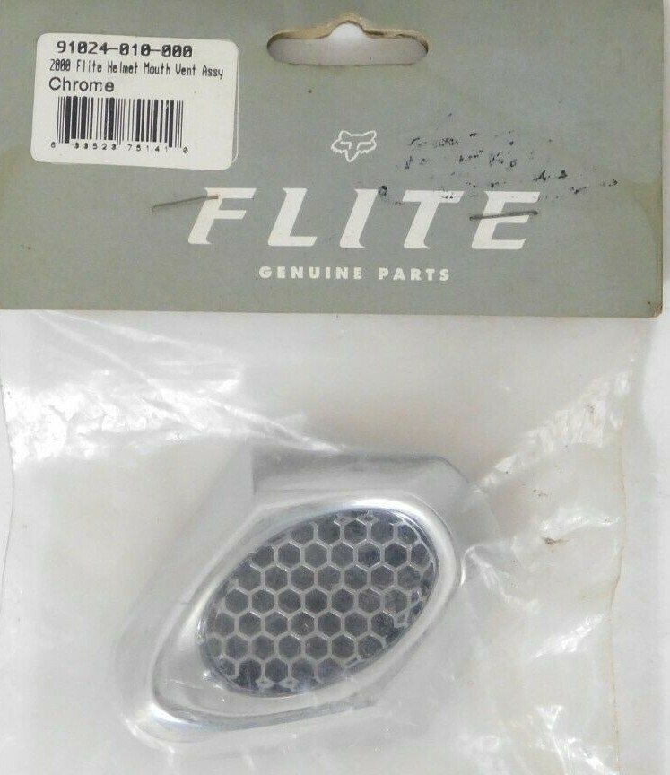 1 NEW Fox Racing Replacement Chrome Mouth Vent Assembly Flight Helmet 2000