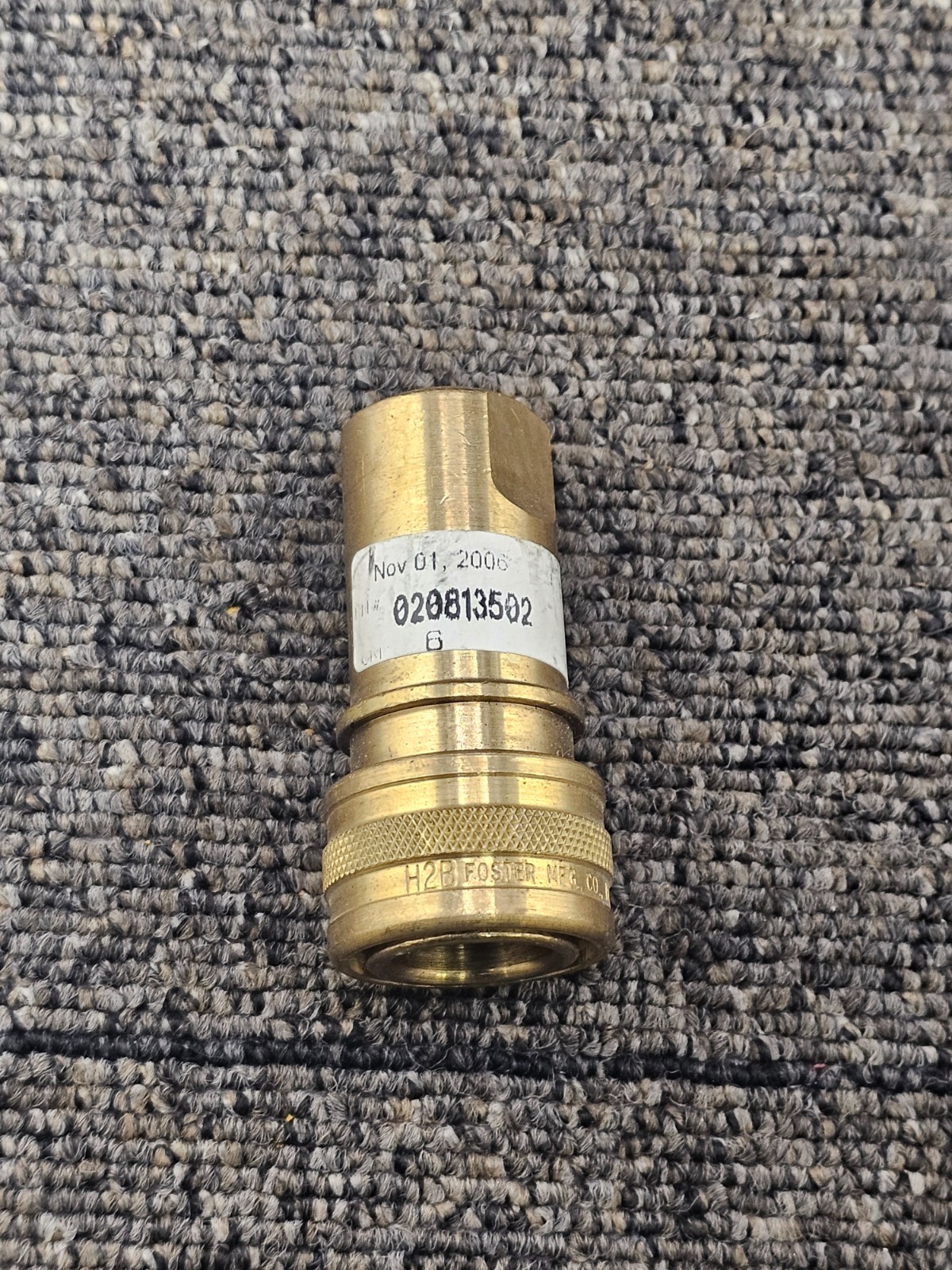 Foster H2B: 2-Way Shut-Off Brass Quick Disconnect Coupler 2-1/4-inch Length