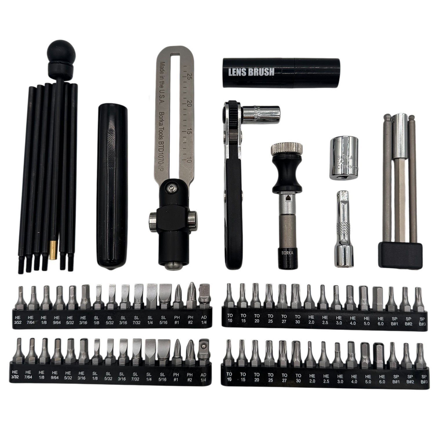 Borka Tools Mil-Spec Torque Driver Kit w/ Rod & 2x Bit Sets #BTD-G6