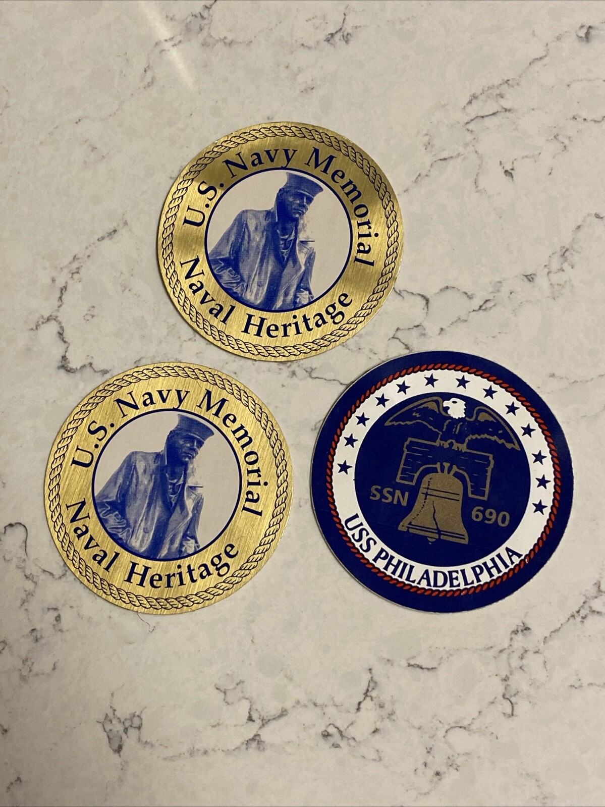 U.S. Navy Memorial Lot Decal Stickers, Naval Heritage USS Philadelphia SSN 690