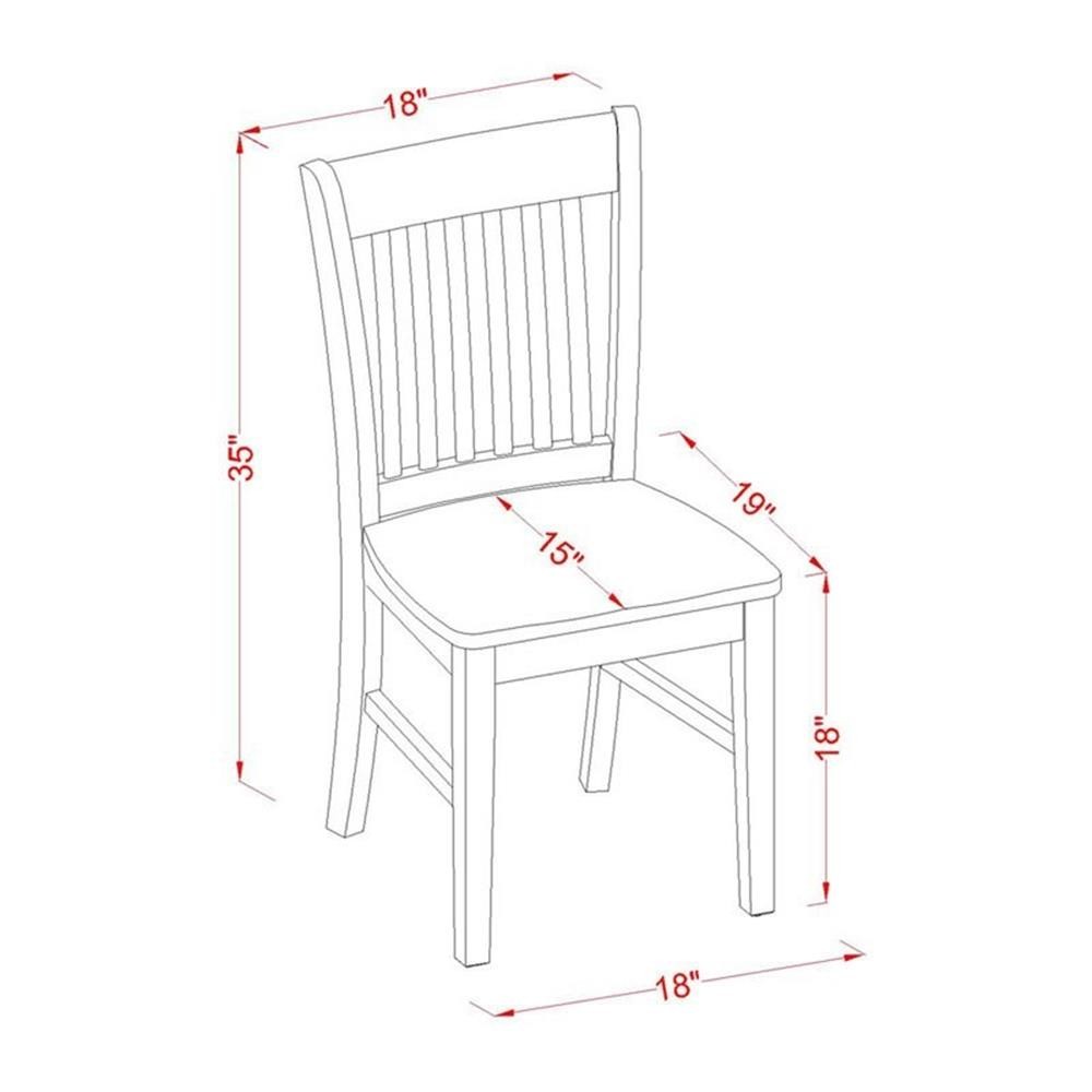Pemberly Row 3-piece Dining Table and Slat Back Chairs in White