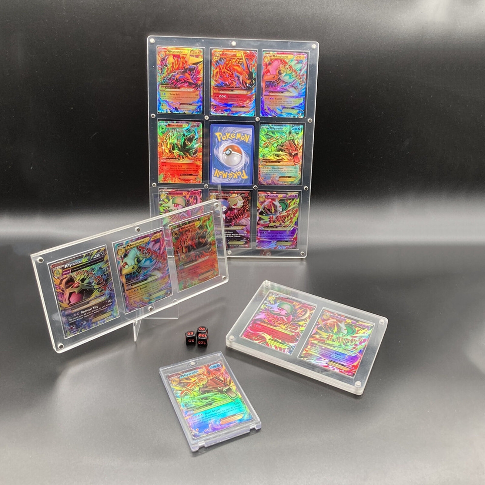 For PTCG TCG Sports Trading Cards Holder Clear Acrylic Case Display Case Only