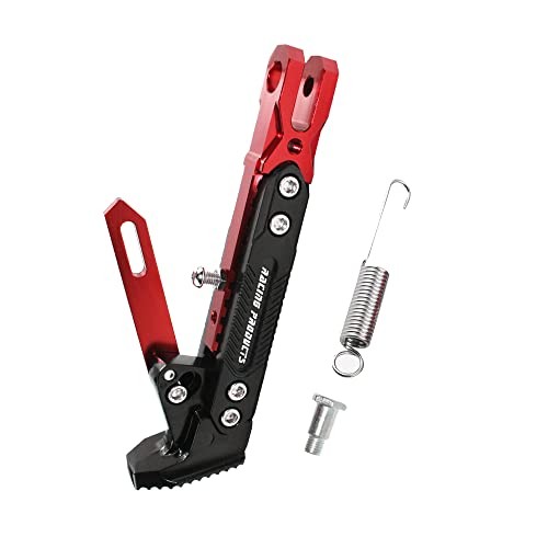 Motorcycle CNC Kickstand Adjust Tripod Holder Universal Aluminum Motor Red