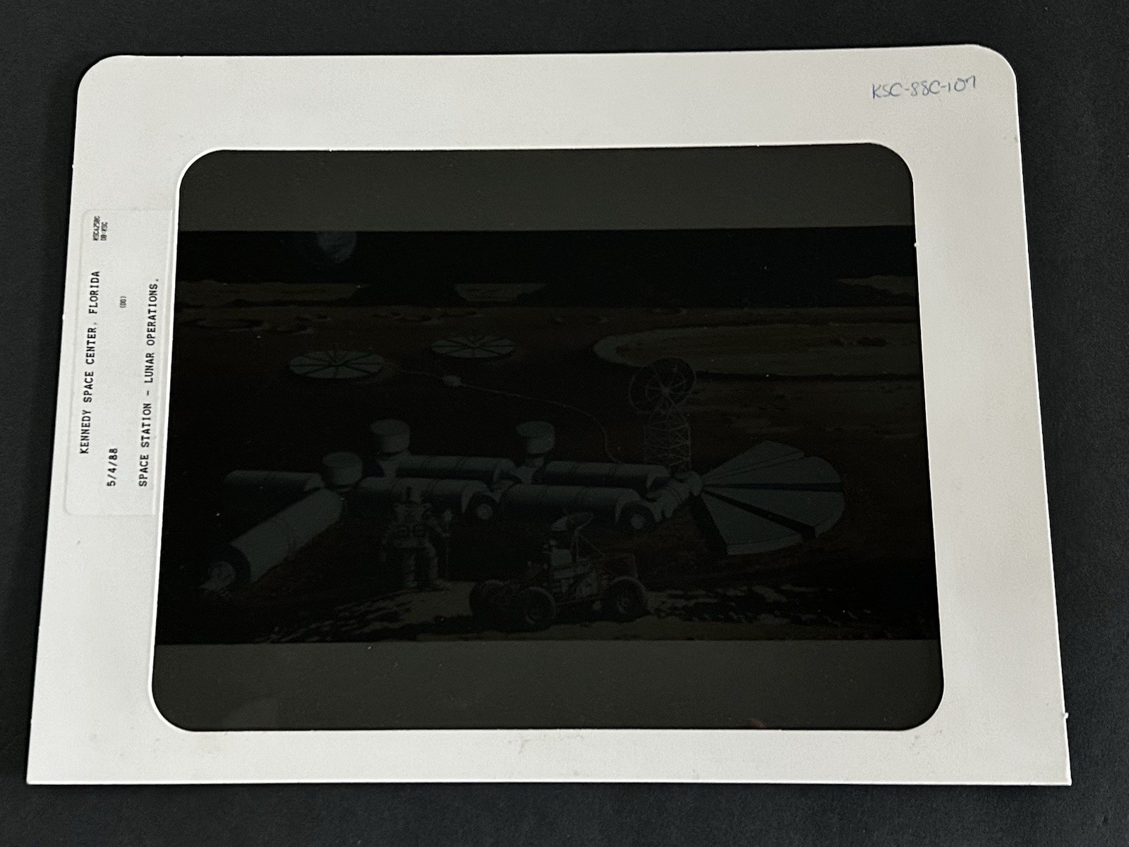 1988 NASA KSC Space Station Lunar Operations Concept Presentation Transparency