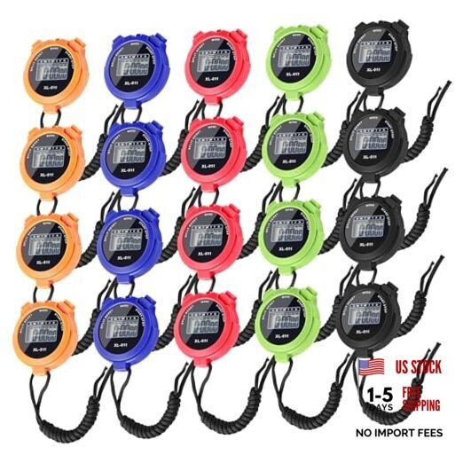Digital Stopwatch Timer Bulk Large Display Multi-Function Electronic Stop 20