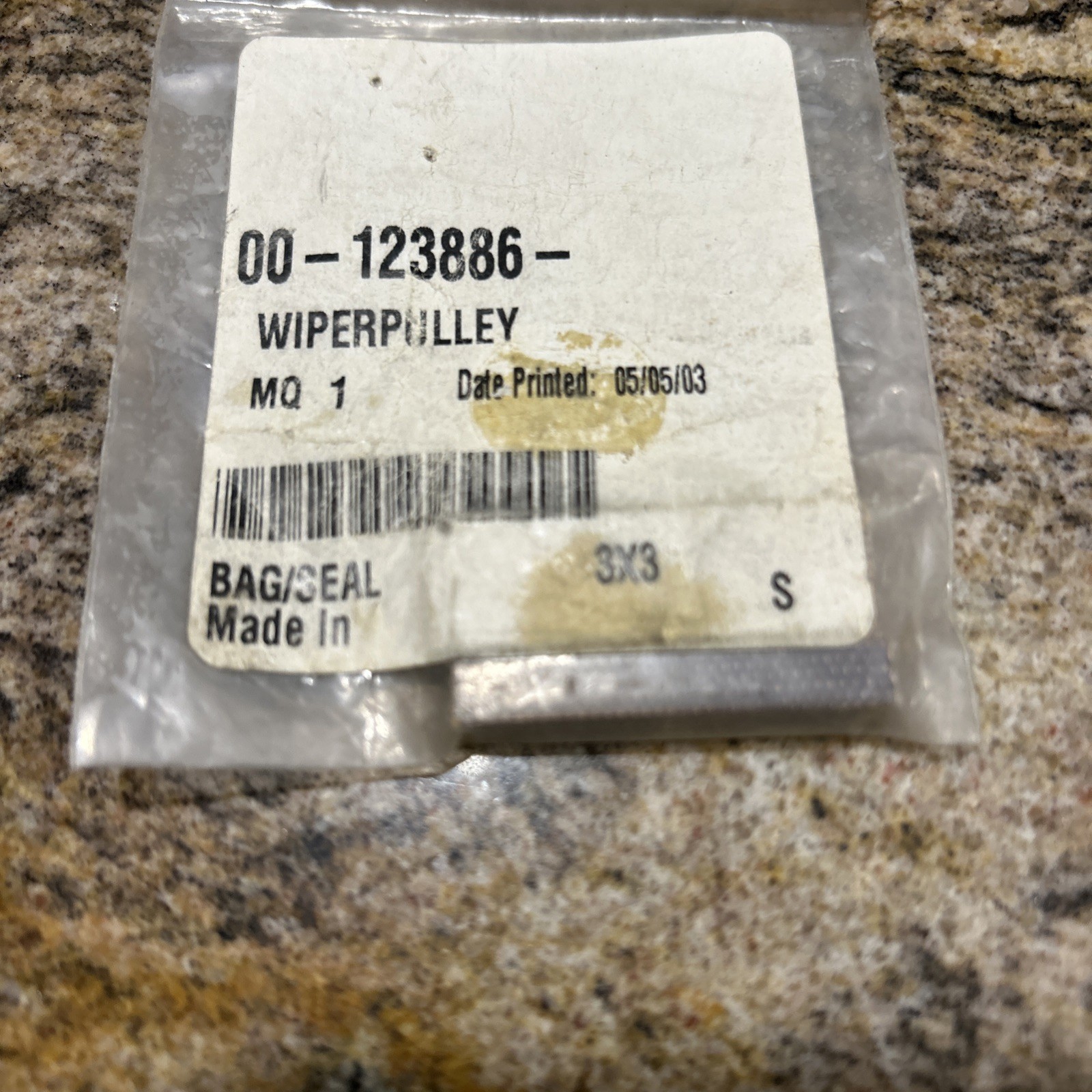 Hobart,  00-123886  pulley wiper  new oem