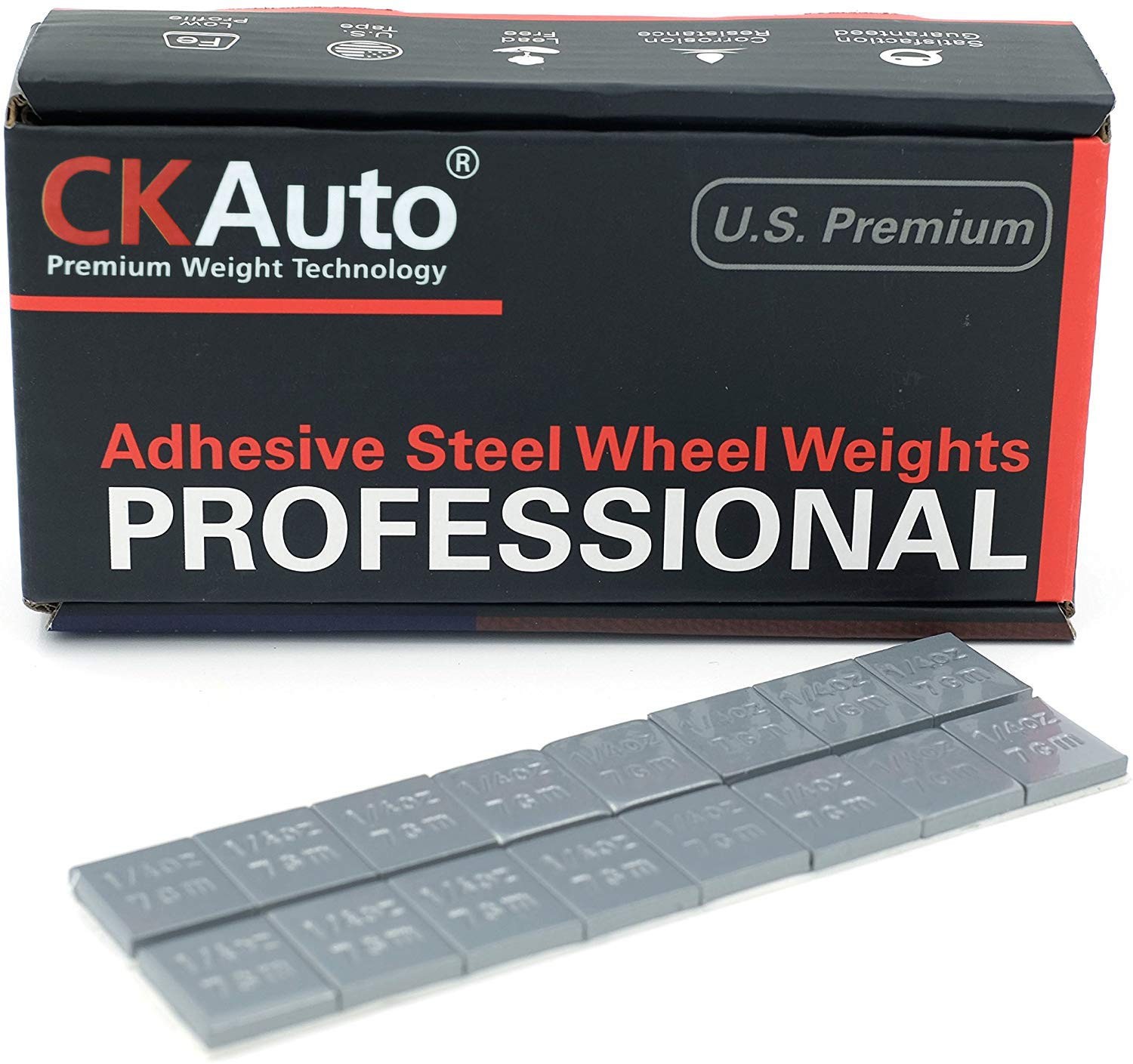 CKAuto 1/4oz, 0.25oz, Grey, Adhesive Stick on Wheel Weights, 240PCS, Grey