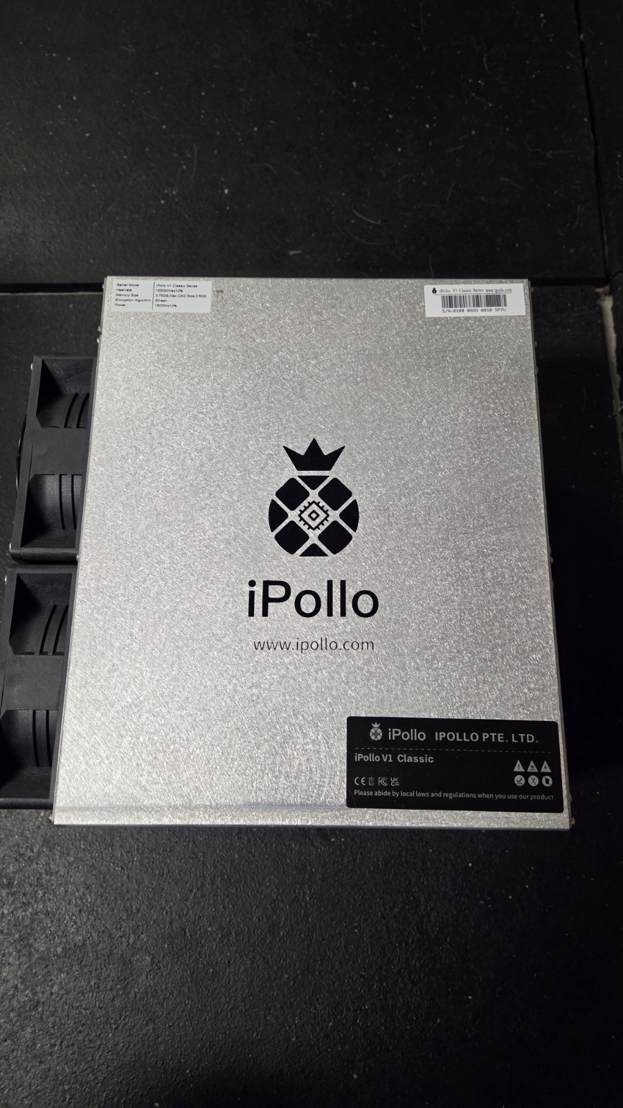 iPollo V1  Classic ETC OCTA ZIL ASIC Miner 1550 Mh/s Crypto