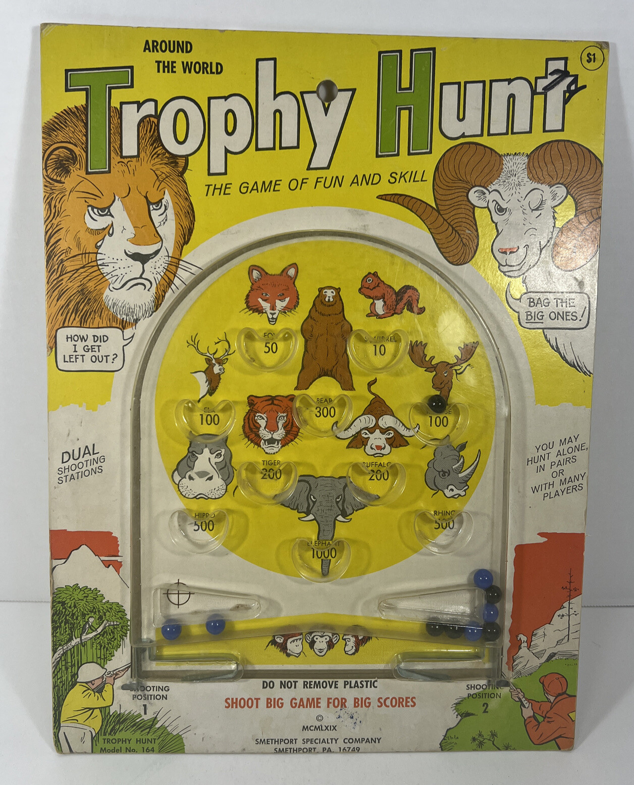 Trophy Hunt Pinball Game Around the World No. 164 Smethport