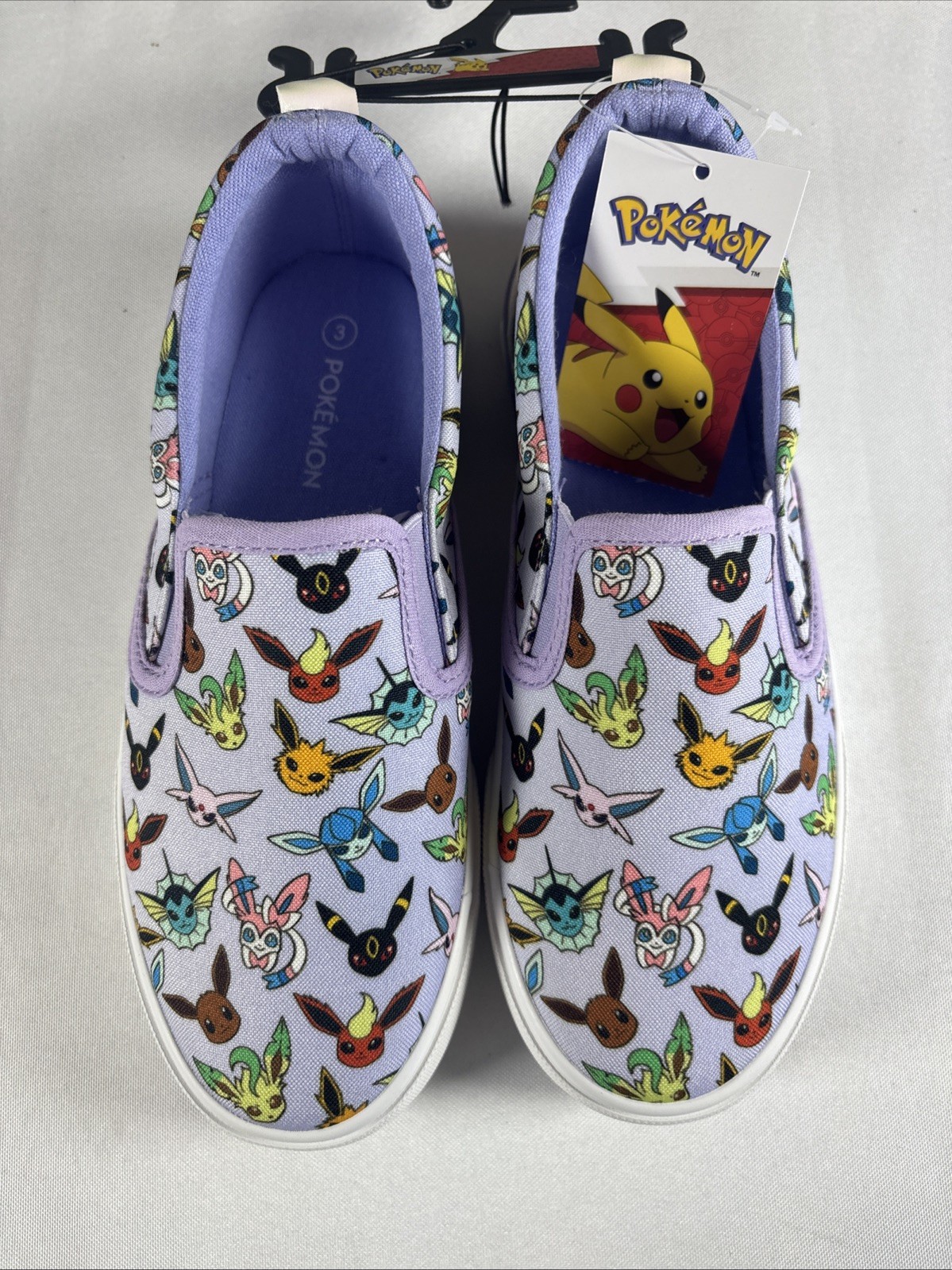 Pokémon Slip-On Canvas Shoes Youth Size 3 Sylveon Umbreon Espeon
