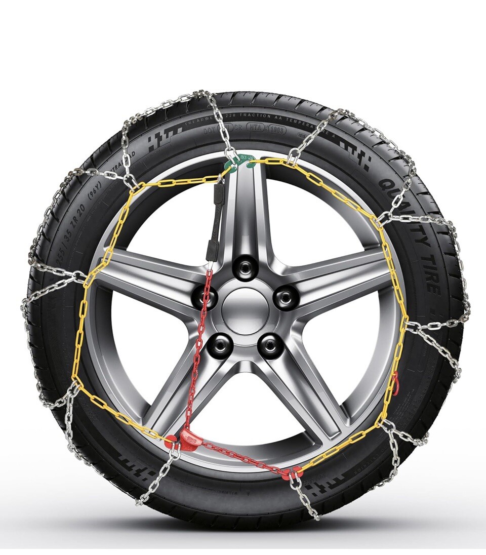Car Snow Chains 2 PACK 12mm Steel ~ Model # KN-120 ~ (NEW)