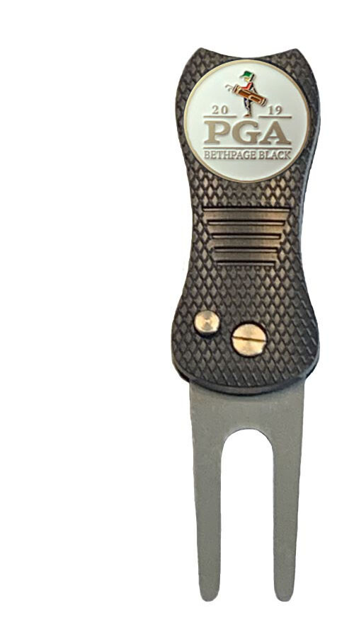 2019 PGA Bethpage Black Golf Ball Marker w/ Premium Switchblade Divot Tool