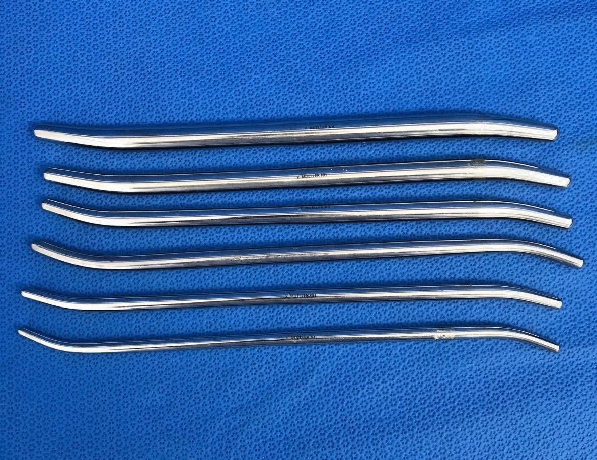 6 Piece V. Mueller GL1450-003/8 Dual Ended Pratt Uterine Dilator Set 43-21 OBGYN