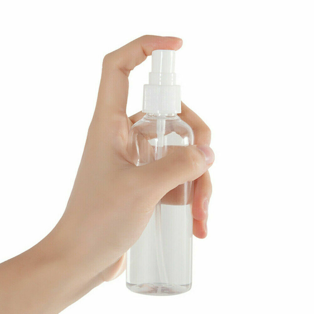 Pump Spray Bottle 100ml Travel Transparent Plastic Perfume Atomizer Empty 10 PCS
