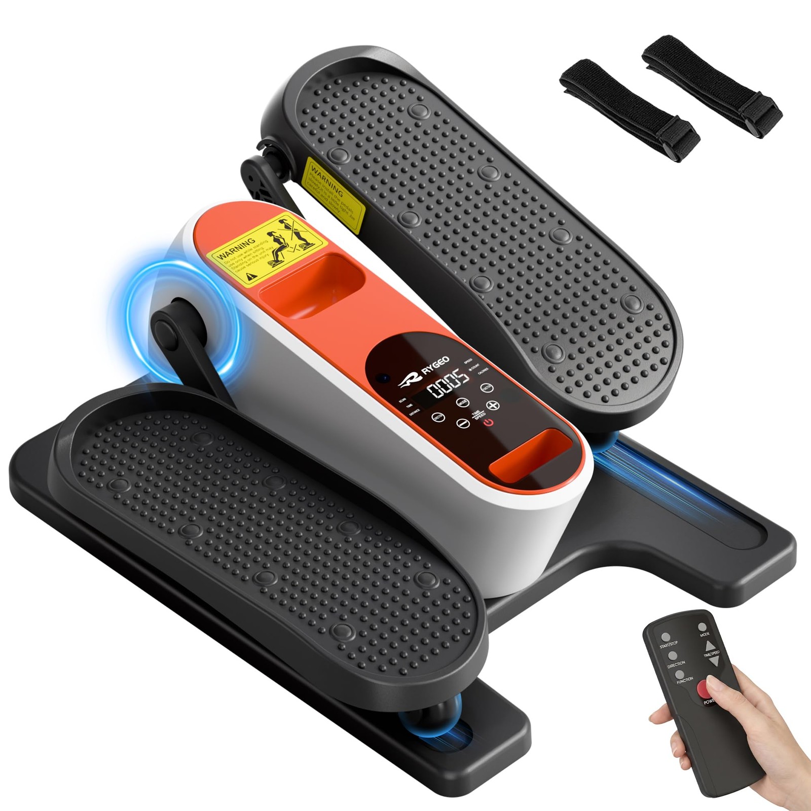 Under Desk Elliptical Machine Mini Leg Exerciser 12 Speeds Manual Auto Home O...