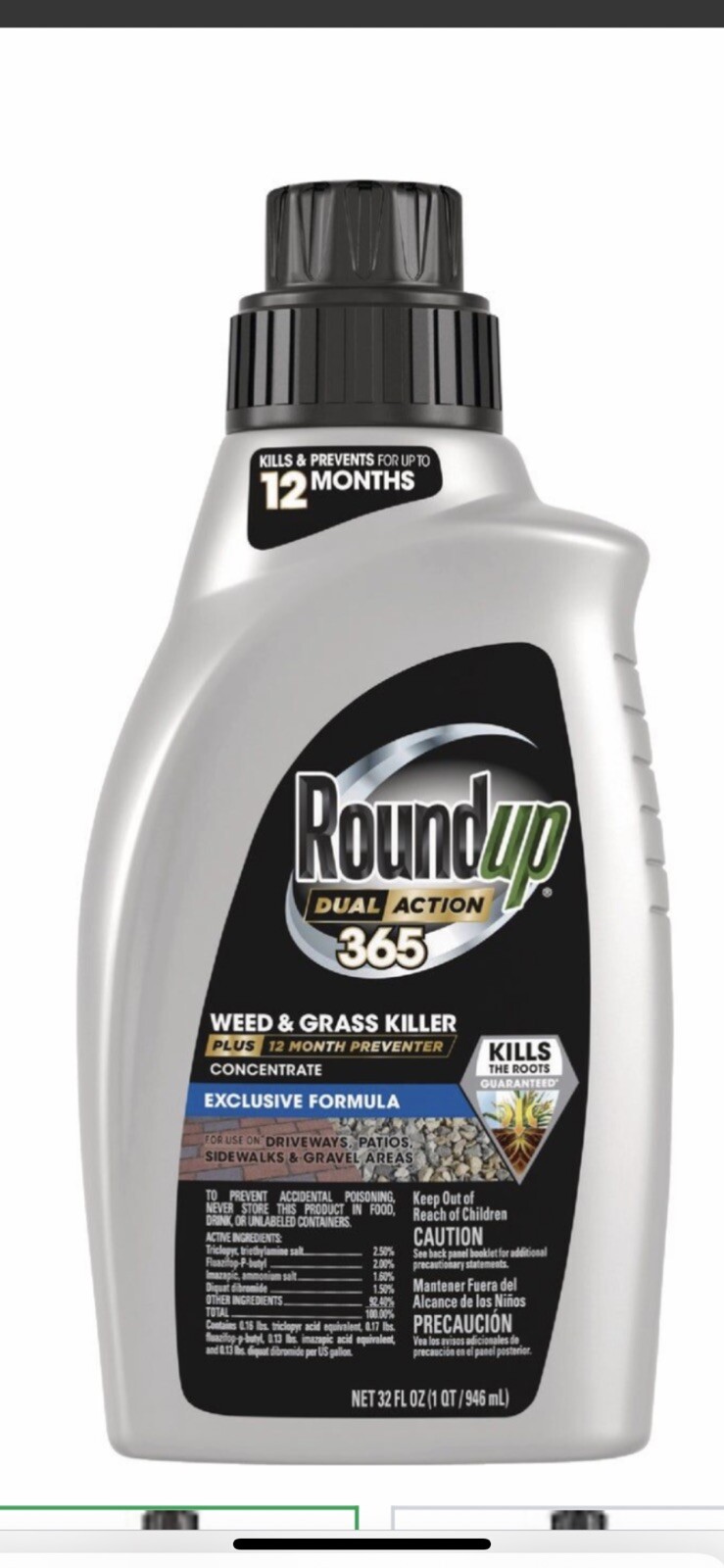 Roundup 365 Concentrate Dual Control 32 oz. COMBINED SHIPPING