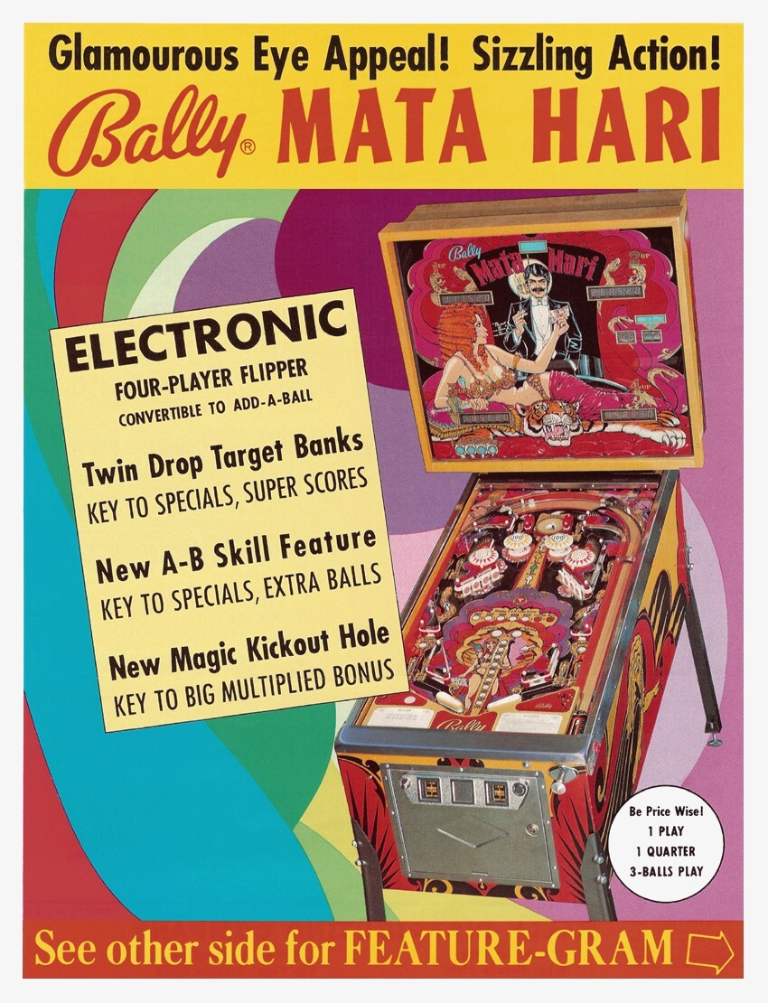 1978 Bally Mata Hari Pinball Machine Maintenance Super Kit