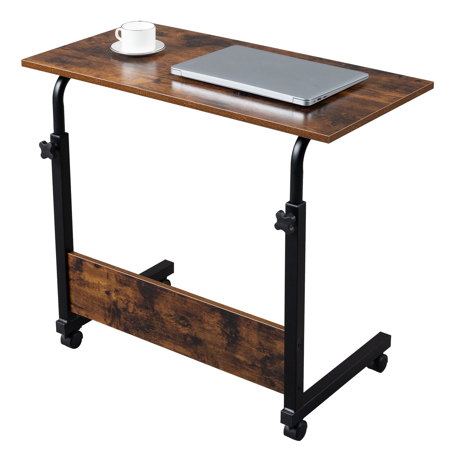 Height Adjustable Mobile Table Side Table Workstation Laptop Overbed Multi Table