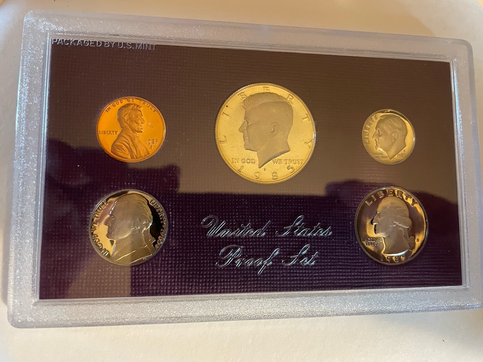 1985 S United States Mint Clad 5 Coin Proof Set