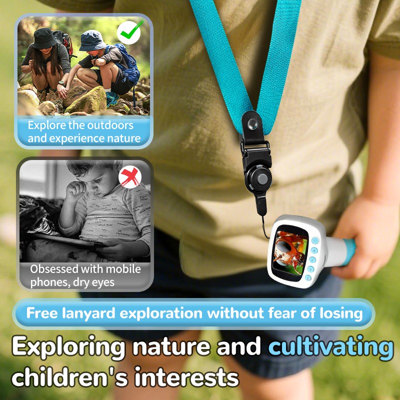 1000x Digital Microscope for Kids Science Hobbies Insect Research HD Magnifier